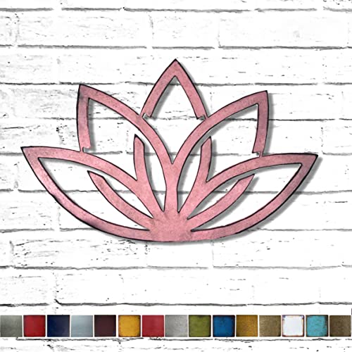 Lotus Flower - Contemporary - 12", 17" or 23" wide - Metal Wall Art - Choose your Patina Color and Choose from a Variety of Zen, Yoga and Buddhist Symbols