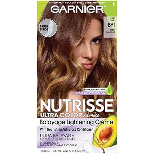 Garnier Hair Color Nutrisse Ultra Color Nourishing Creme, BY1 Ultra Balayage (Icing Swirl) Blonde Permanent Hair Dye, 1 Count (Packaging May Vary)