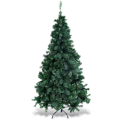 COSTWAY 8Ft Artificial PVC Christmas Tree W/Stand Holiday Season Indoor Outdoor Green