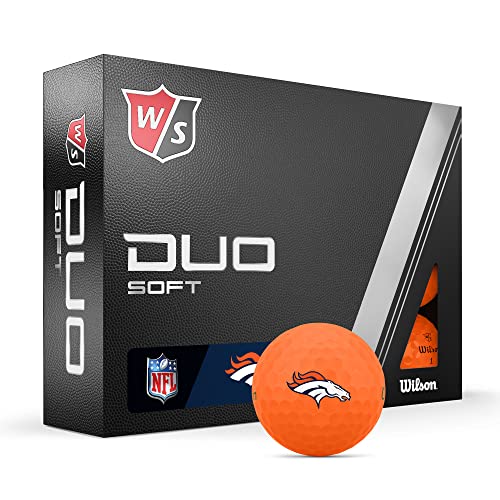 WILSON Staff 2023 Duo Soft NFL Golf Balls - 12 Balls, Orange, Denver Broncos