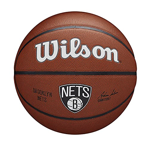 WILSON NBA Team Alliance Basketball - Size 7 - 29.5", Brooklyn Nets