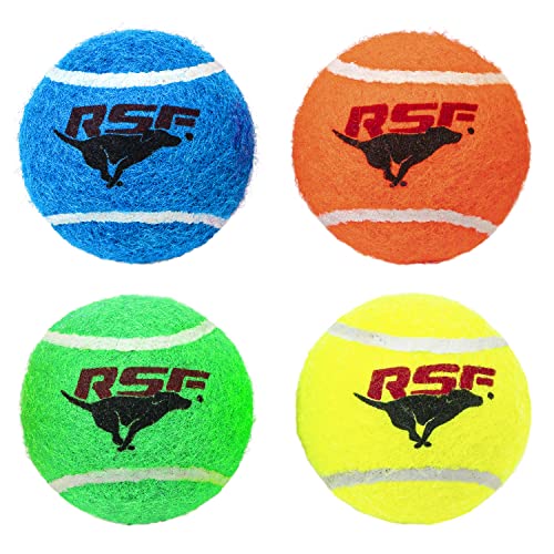 Franklin Pet Supply RSF Squeak Mini 1.75" Tennis Balls - 4 Pack - for Small Dogs - Floats in Water