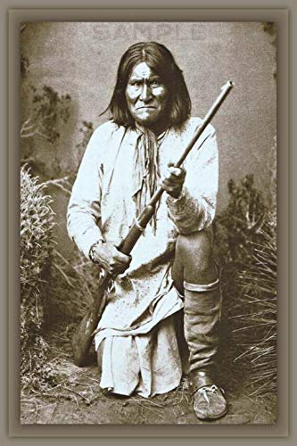 Geronimo! Native American Sign 8"x12" Made In USA All Weather Metal. Perfect For Your Southwest Rustic Medicine Man Warrior Lodge Indian