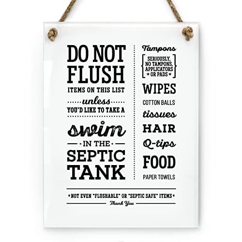 Funny Septic System Designer Bathroom Sign ~ Wanna take a swim in the Septic Tank? ~ Ready to Hang ~ Premium Finish, Durable