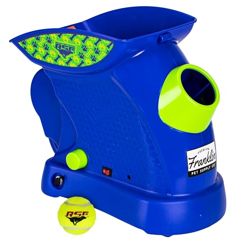 Franklin Pet Supply Ready Set Fetch Mini Automatic Tennis Ball Launcher Dog Toy - Electronic Mini Tennis Ball Thrower for Fetch + Playtime - Launches up to 40 Feet - Interactive Dog Fetch Toy - Mini