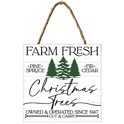 Farm Fresh Christmas Trees Sign - Farmhouse Christmas Decor - Farmhouse Christmas Sign - Wreath Making Supplies - Christmas Wreath Signs