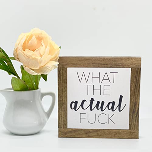 What The Fuck Sign, WTF Wood Sign, Office Desk Decor, Funny Office Space, Coworker Gift, Cubicle Decor, Small Wood Sign, Bog Road Designs