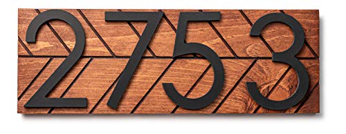 Auburn Modern Address Plaque for Outside, Address Sign, Address Numbers for your Yard, Waterproof, Customize for Addresses with 1 to 5 Numbers