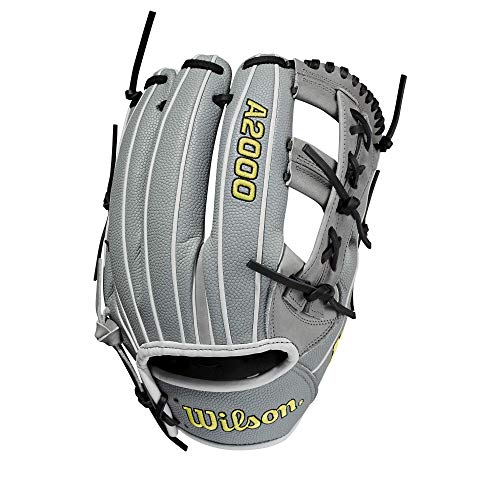 WILSON Sporting Goods 2021 A2000 SuperSkin 1912 12" Infield Baseball Glove - Right Hand Throw,Grey/Black