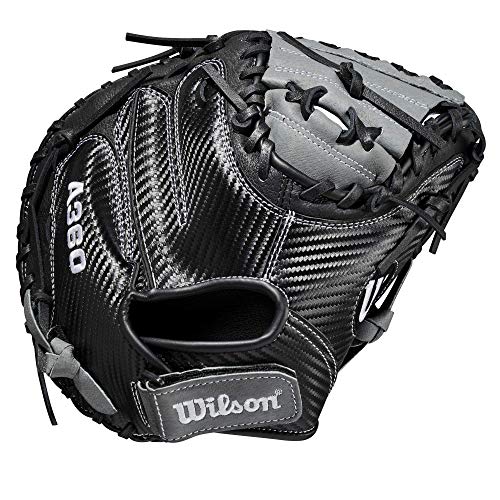 Wilson 2021 A360 CM315 31.5" Baseball Catcher's Mitt - Black/Grey, Left Hand Throw