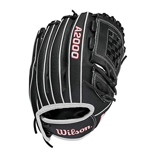 Wilson Sporting Goods A2000 Fastpitch P12 w/SuperSkin (Pitcher) - Left Hand Throw,12"",Black, Large (WBW10021312)