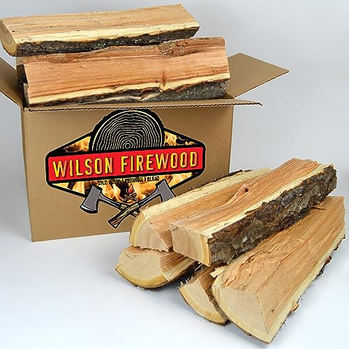 Wilson Cherry Split Firewood - Seasoned Natural Kiln Dried Fireplace, Fire Pit, Bonfire Logs (XL)