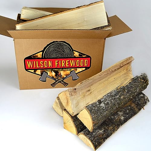 Wilson Cherry Split Firewood - Seasoned Natural Kiln Dried Fireplace, Fire Pit, Bonfire Logs (Regular)