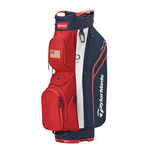 TaylorMade 2022 Cart Lite Bag, Red/Navy/White, Large