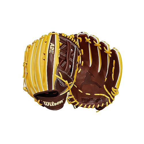 Wilson 2024 Juan Soto A2K® JS22 GM 12.75” Outfield Baseball Glove - Yellow/Brown, Right Hand Throw