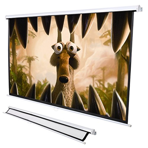 Love+Grace Projector Screen Gracelove Projector Projection Screen Manual Pull Down Screen Home Theater Movie Projection Screen, Suitable for HDTV/Sports/Movies/Presentations