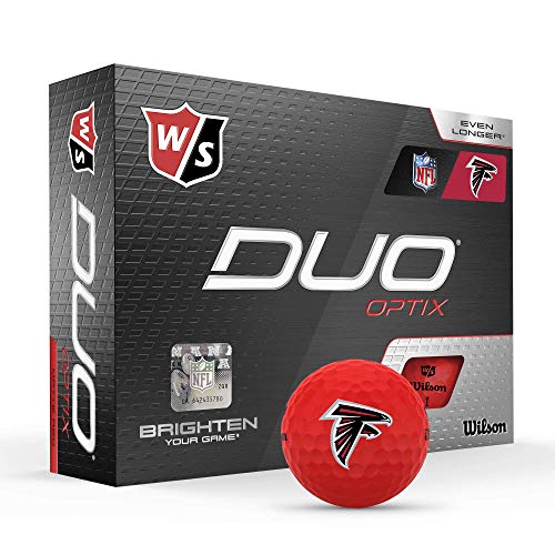 WILSON Duo Soft NFL Golf Balls (1 Dozen)-Atlanta,Red