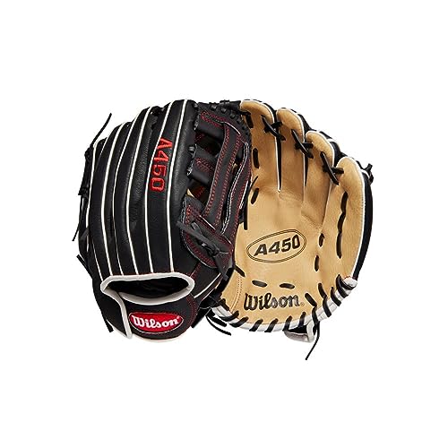 Wilson 2022 A450 11.5" Infield Baseball Glove - Black/Blonde, Right Hand Throw