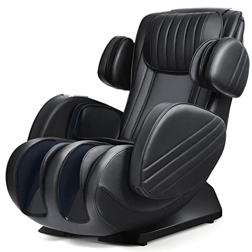 COSTWAY Massage Chair, Full Body Zero Gravity Electric Shiatsu Recliner with SL Track, Back Heat Therapy, Wobble Function, Armrest Shortcut Keys, Space Saving Massage Chair for Home Office