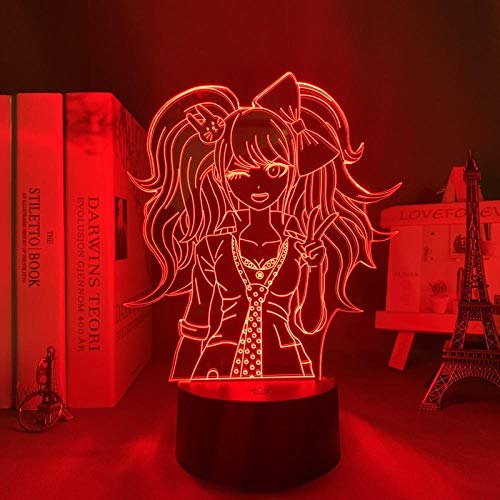 3D Night Light for Kids,Danganronpa Junko Enoshima Led Lamp for Room Decor Kids Child Danganronpa Acrylic Desk Lamp Junko Enoshima for Birthday/Xmas Gift