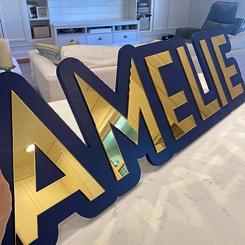 Custom Stacked Sign by Panhandle Mercantile | Custom Acrylic Name Sign Double Layer| 3D Sign | Two Layer custom Sign Name | Custom 3D Wood & Acrylic