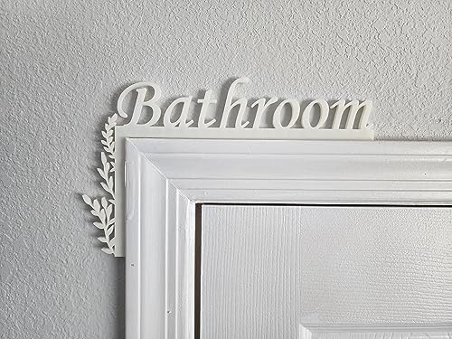 Bathroom Door Topper | Over The Door Sign | Bathroom Sign | Airbnb Sign (Left Side White)