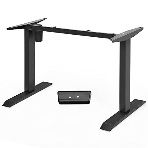 COSTWAY Standing Desk Frame, Electric Sit Stand Desk Frame w/Adjustable Width & Height for 39.5Ó-67Ó Tabletops, Ergonomic Computer Workstation Base w/Controller for Home & Office (Black)