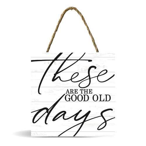 These are The Good Old Days Sign Decorative Wood Sign Wall Art Great for Home Nursery Kitchen Bedroom Living Room Family Room Farmhouse Love Signs Funny Wall Art Modern Farmhouse Home Decor