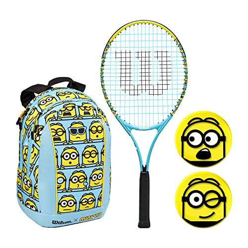 Wilson Minions 2.0 Junior 25 Recreational Tennis Kit - Tennis Racket, Backpack, 2 Dampeners