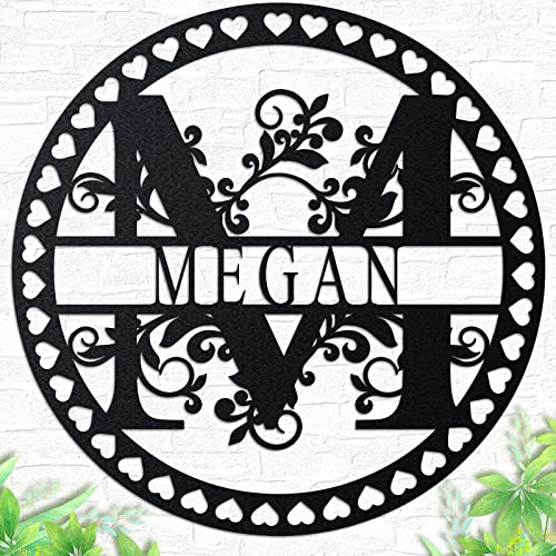 Custom Metal Name Signs | Monogram Wall Decor | Personalized Family Name Sign | Metal Wall Art | Monogram Sign Door Hanger | Outdoor Metal Sign | Wedding Gift | Housewarming Gift