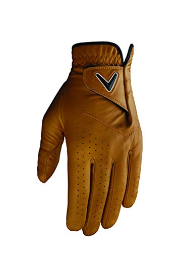 Callaway Golf Opti Color Men's Golf Glove (Worn on Left Hand, Large, Tan, Single Glove)