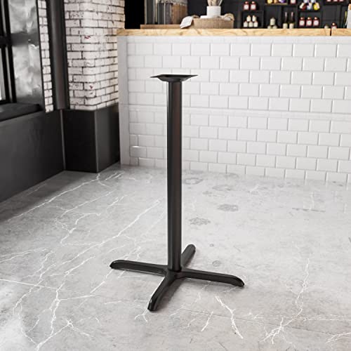 Flash Furniture Beverly 30'' x 30'' Restaurant Table X-Base with 3'' Dia. Bar Height Column