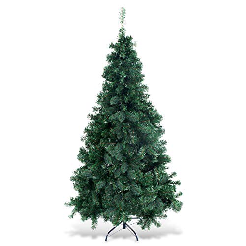 COSTWAY 6Ft Artificial PVC Christmas Tree W/Stand Holiday Season Indoor Outdoor Green