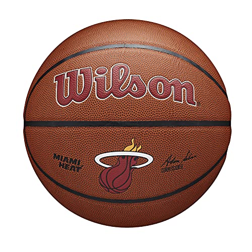 WILSON NBA Team Alliance Basketball - Size 7 - 29.5", Miami Heat