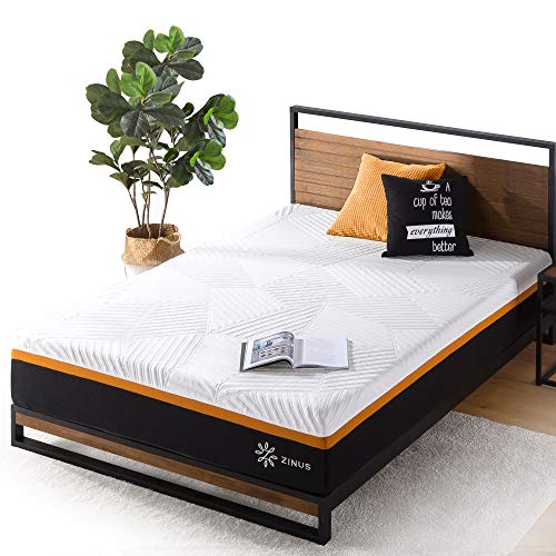 ZINUS 12 Inch Cooling Copper ADAPTIVE Pocket Spring Hybrid Mattress, Moisture Wicking Cover, Cooling Foam, Pocket Innersprings for Motion Isolation, Mattress-in-a-Box, Queen, Off-white