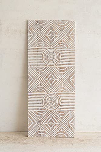 Tribal Wood Hand Carved Panel