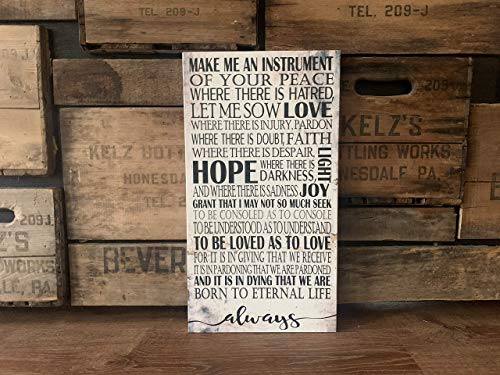 Prayer For Peace, Christmas or Recovery Gift, St. Francis Assisi, Make me a Channel, Alcoholics Anonymous, Big Book, Spiritual Wall Decor, Custom Canvas, Inspirational, PERSONALIZE