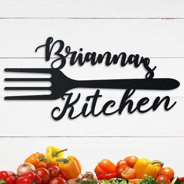 Personalized Metal Name Signs for Kitchen, Custom Family Last Name for Home Decor, Metal Wall Art, Customize Kitchen Plaque Decor for Dining Room, Gifts for Mom, Mother's Gift