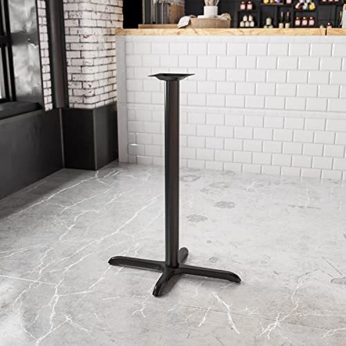 Flash Furniture Beverly 23.5'' x 29.5'' Restaurant Table X-Base with 3'' Dia. Bar Height Column