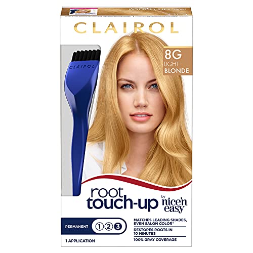 Clairol Root Touch-Up by Nice'n Easy Permanent Hair Dye, 8G Medium Golden Blonde Hair Color, Pack of 1