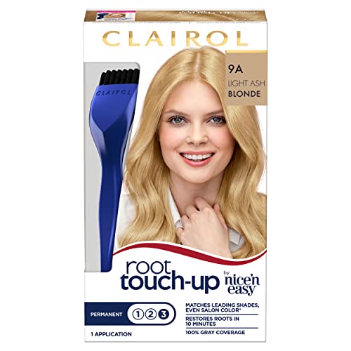 Clairol Root Touch-up by Nice'n Easy Permanent Hair Dye, 9A Light Ash Blonde Hair Color, Pack of 1