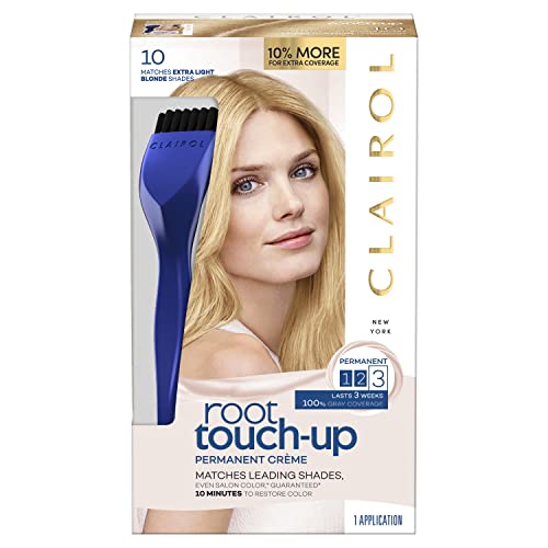 Clairol Root Touch-Up by Nice'n Easy Permanent Hair Dye, 10 Extra Light Blonde Hair Color, Pack of 1