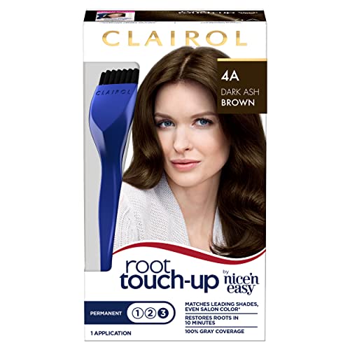 Clairol Root Touch-Up by Nice'n Easy Permanent Hair Dye, 4A Dark Ash Brown Hair Color, Pack of 1