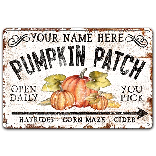 Personalized Pumpkin Patch Farm Custom Sign Fall Decor