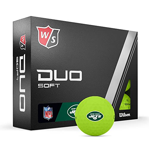 WILSON Staff 2023 Duo Soft NFL Golf Balls - 12 Balls, Green, New York Jets