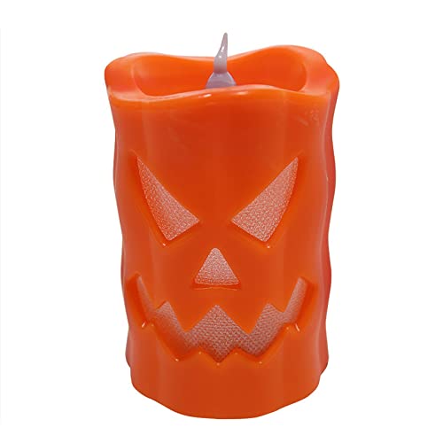 Friends Baby Merchandise Flameless Candle Portable Halloween Flickering Candles for Home Decor (Orange, One Size)