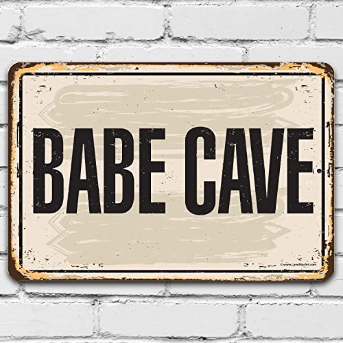 She Shed Sign - Babe Cave - Metal Sign - Indoor/Outdoor Shed Art - She Shed Decor Gift, Funny Birthday Gifts for Women, Metal Shed Signs, She Shed Decorations, Christmas Presents for Women