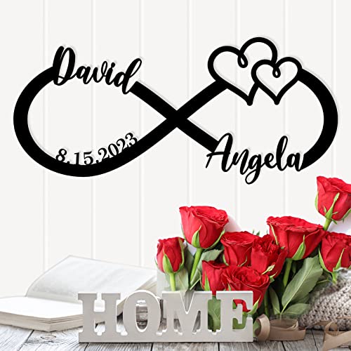 Custom Infinity Signs, Infinity Heart Sign, Infinity Wall Decor, Home Décor Accents, Personalized Love Sign With Valentines Day Anniversary Wedding Gifts For Him Her Couple16inch-50inch