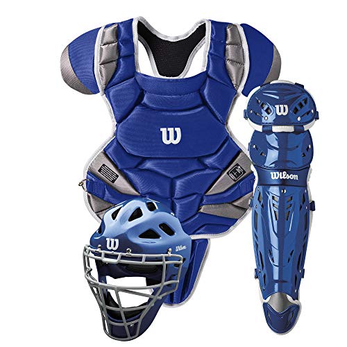 WILSON C1K NOCSAE Catcher's Gear Kit, Intermediate - Royal