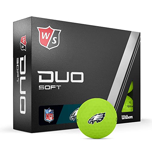 WILSON Staff 2023 Duo Soft NFL Golf Balls - 12 Balls, Green, Philadelphia Eagles